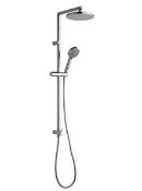 Brand New Boxed Fresh Dual Shower Head & Riser Rail Kit - Chrome RRP £140 *No VAT*