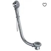 Brand New Boxed Double Ended Exposed Bath Waste with Plug and Chain - Chrome RRP £70 **No VAT**