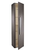 Brand New Boxed Linen Tall Wall Hung Storage Unit - Grey RRP £420 *No VAT*