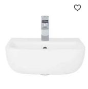 Brand New Boxed Cedar 520mmm White Semi Recessed Basin with 1 Tap Hole RRP £120 *No VAT*