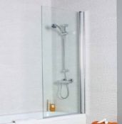 Brand New Boxed Kartell Koncept Straight Bath Screen Square Edge 1400 x 780 RRP £146 *No VAT*