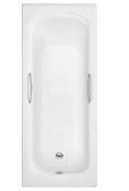 Brand New Claro White Straight Bath with Grips - 1600 x 700mm RRP £235 *No VAT*