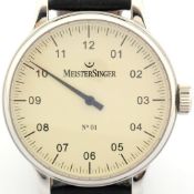 Meistersinger / No 01 - Gentlmen's Steel Wrist Watch