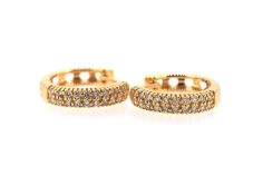 Natural Diamond Huggie Earrings