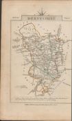 John Cary’s 1791 Antique Copper Engraved Map Cumberland & Derbyshire.