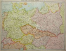 Antique Europe Central States Political Germany Poland Austria Hungary.