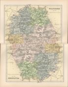 Salisbury Devizes Marlborough Chippenham Victorian Map.