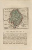Warwickshire 1783 Francis Grose Copper Plate Coloured County Map.