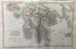 Ancient Greece Pars Peloponnesus Smiths Classical Atlas Map 1809.
