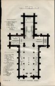 Detailed Plan St Patricks Cathedral Armagh Antique Map .