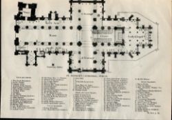 Detailed Plan St Patricks Cathedral Dublin Antique Map.