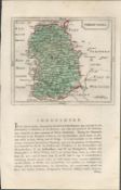 Shropshire Antique 1783 Francis Grose Copper Plate County Map.