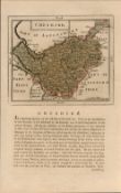 Cheshire Antique 1783 F Grose Copper Hand Coloured Plate County Map.
