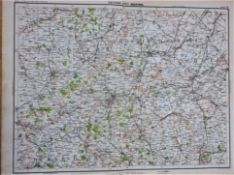 Victorian 1897 Map Bedfordshire Buckinghamshire Cambridgeshire Etc.