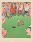 Rare 86 Yrs. Old 1937 Guinness Double Sided Print The Pressure of Golf