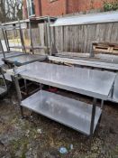 Stainless Table with Tin Opener