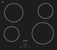 (16/Mez) RRP £299. Bosch Series 4 Electric Hob 60cm Black. (Ex Display, Clean, Unused). Radiant...