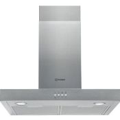 (29/Mez) RRP £500 . Indesit Wall Mounted Cooker Hood 60cm IHBS 6.4 AM X. (Ex Display, Clean, Unu...