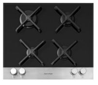(23/Mez) RRP £800 . Fisher & Paykel GAS HOB. CG604DFCTB1 89268 60cm Gas-On-Glass Hob - Black Gl...