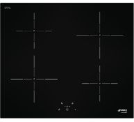 (24/Mez) RRP £500. Smeg SI5643D Induction Hob Black. (Ex Display, Clean, Unused). Black Ceramic...
