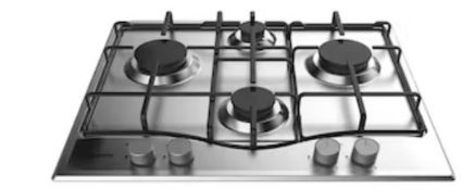 (40/Mez) RRP £200. Hotpoint PCN642BIXH 60cm 4 Burner Gas Hob in Stainless Steel Auto Ignition. (...