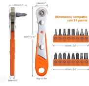 New Packaged Tacklife HRSB1A Ratchet Wrench Set Ratchet Wheel with 36 Teeth Reversible Training