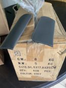 500 x Leather Look Glasses Pouches 8cm x 25 cm Grey