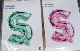 96 Sealed Foil Helium Balloons.