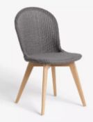 John Lewis Easdale Lloyd Loom Dining Side Chair, Quartz Grey