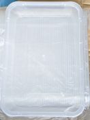 100 Brand New Clear Plastic Food Containers With Lids.