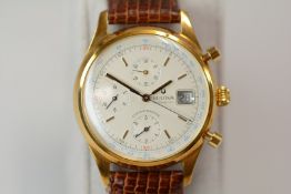 Bulova / 13366 Chronograph 18K - Gentlmen's Yellow Gold Wrist Watch