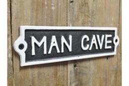 Cast Iron Sign 'Mancave'