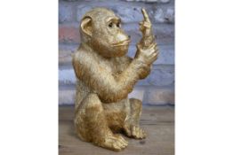 4x Large Golden Naughty Monkey