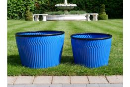 Set of 2 Blue Planter