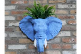Large Elephant Head Wall Planter