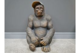 Large Rustic Cool Gorilla Home/Garden Ornament