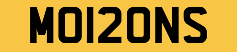 MO12ONS MO RON RONS Morons Fun Joker Professional Cherished Private Number Plate