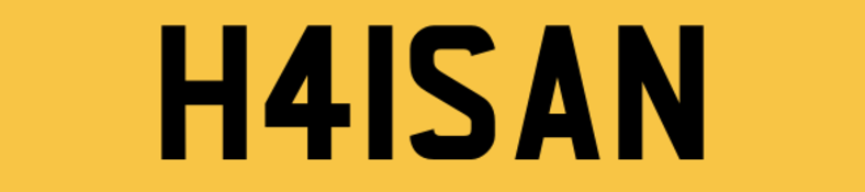 H41SAN HASAN HOssain Ali Islam Shia Arab Cherished Private Number Plate 786