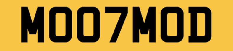 MO07MOD Mahmood 007 James Bond Mohammad Islam Private Cherished Number Plate 786