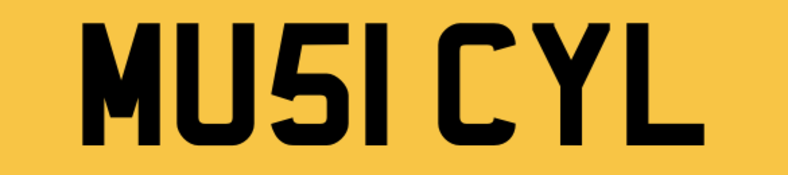 MU51 CYL Sounds Like Musical Music Cabaret Live Act Private Number Plate 786