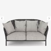 John Lewis Chunky Weave 2-Seater Garden Sofa, Grey RRP £799