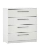 John Lewis ANYDAY Mix it 4 Drawer Chest, Gloss White/Matt White RRP £215