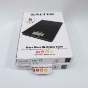 Salter Black Electronic Scale x2 (43)