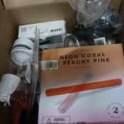 Box Including Water Bottle, Notebook and Salt and Pepper Grinder (145)