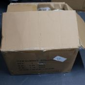 Box Including Kitchen Items, Fabric, Curtain Brackets and Joseph Joseph Soap Dispensers (113)