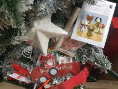 (5) 200KG Pallet Of Mixed Christmas Decorations & Inflatable. Mix of Seasonal & Trees