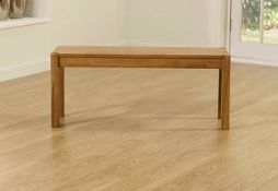 Brand New Boxed Oak Furniture Land Solid Oak Bench RRP £150 **No Vat**