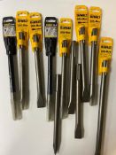 11 x Mixed Lot Packets of Dewalt SDS Chisels RRP £80 **No Vat**