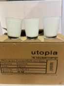 Huge lot 96 x Utopia Frosted Bathroom Glass 9oz (20cl) RRP £100+ **No Vat**