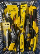 Large Tray of Stanley knifes 60 items mixed bundle RRP £275 **No VAT**